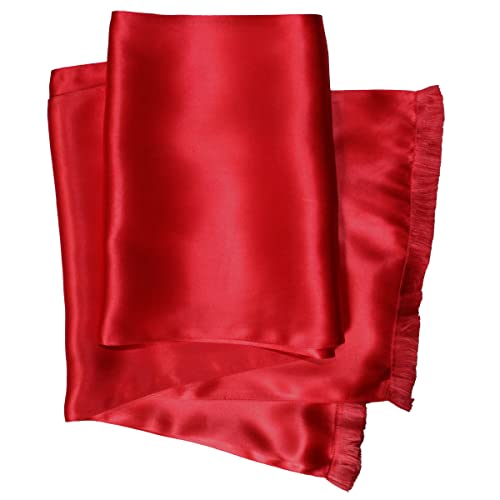 Royal Silk Extra Long Silk Aviator Scarf 8” X 72” – Double Layer Silk Satin – 100% Silk #TOP25