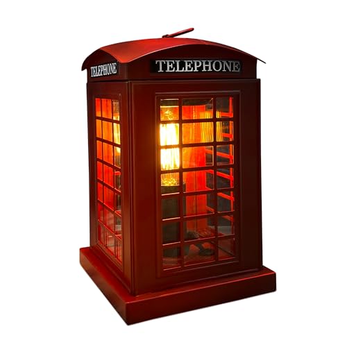 Telephone Box Electric Wax & Oil Melt Burner - Lamp Light Classic UK Red Design with Light Bulb - Compatible with Cello Wax Medallions & Fragrance Mixology Oils