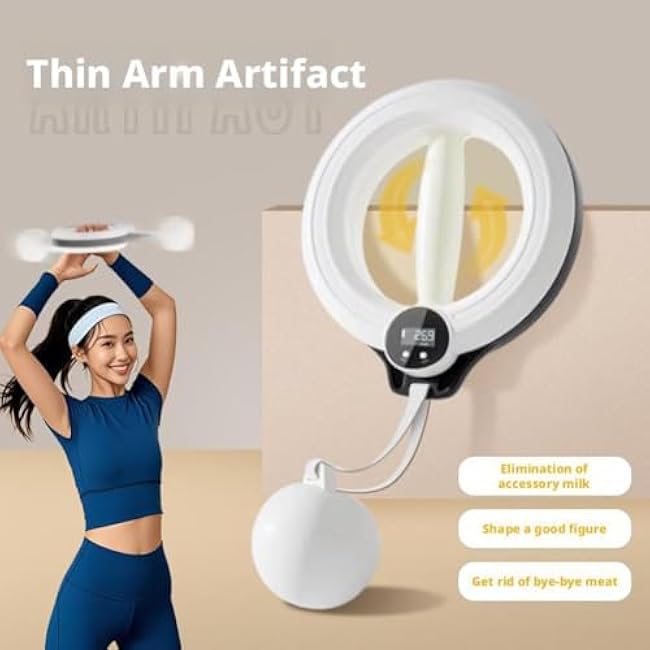 360¡ã Rotating Arm Workout Machine with LCD Display ¨C Forearm, Shoulder & Chest Strength Trainer for Men & Women ¨C Home Gym Equipment for Muscle Building, Weight Loss & Rehabilitation