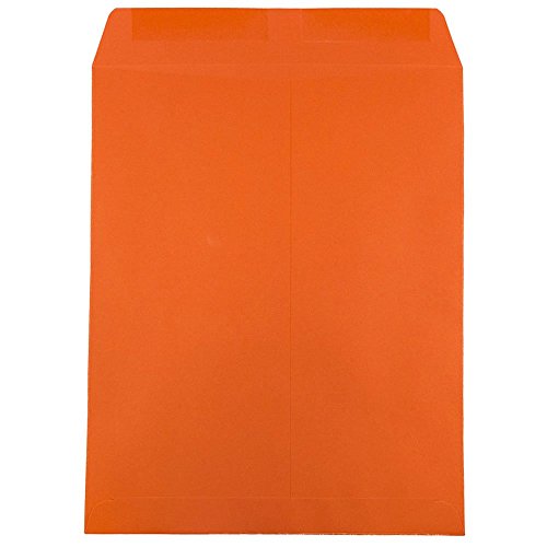 JAM PAPER 10 x 13 Open End Catalog Colored Envelopes - Orange Recycled - 100/Pack - Thumbnail 2