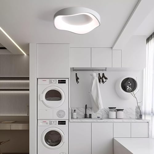meibeileil Nowoczesna ściemniana minimalistyczna lampa sufitowa LED, 52 cm, 3000K-6500K, oprawy oświetleniowe sufitowe, ochrona oczu do salonu, sypialni, kuchni, przedpokoju