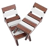 WOONEKY 2 Pièces Dollhouse Beach Chairs Realistic Patio Deck Lounge...