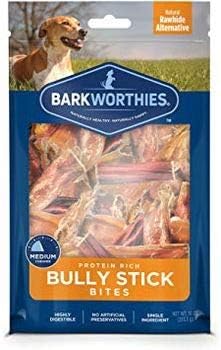 Barkworthies Protein-Rich Bully Stick Bites (16oz. Bag) - All-Natural Rawhide Alternative