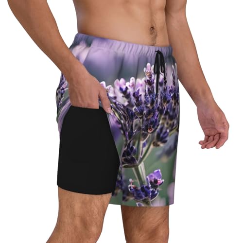 Bañador para hombre con estampado de flores ropa de playa ligera de secado rápido 6