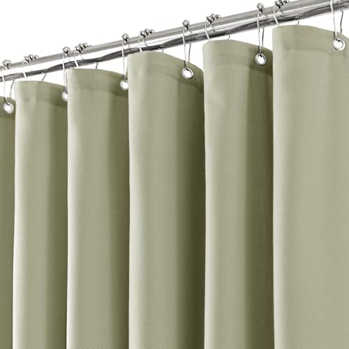 Jolilight Sage Green Linen Small Stall Shower Curtains for Bathroom Natural Boho Shower Curtains Stall Bath 36x96 Cloth Fabric Half Narrow Water Repellent RV Drapes for Bathtub 36 x 96 Inches