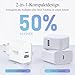 USB C Ladegerät, 35W Schnellladegerät mit 2M USB C Kabel,PD Adapter Mehrfach Netzteil für iPhone 17 16 16e 15/17 16 15 Pro/Pro Max/Plus,iPad Pro/Air/A16,2-Port Handy Stecker Ladekabel Schnellladekabel