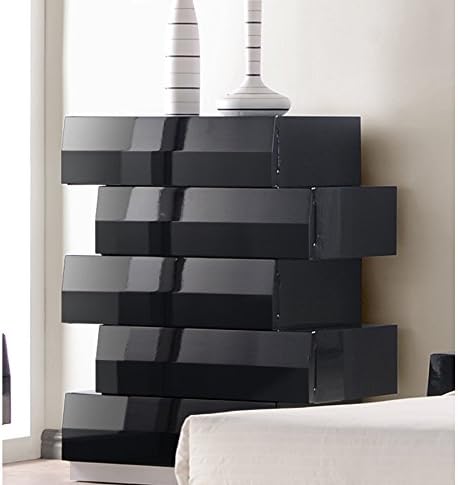 Milan Chest in Black Lacquered Finish