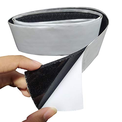 Fita Auto Adesiva com material Macho + Fêmea Fixação De Pedais - 1 Metro (50mm, PRETO)