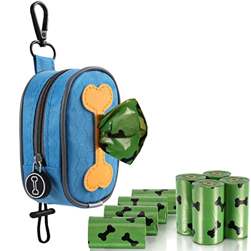 Dog Poop Bags Rolls With Holder, Leak Proof And Extra Thick Poop Waste Bags With Dog Poop Bag Dispenser Fits Any Dog Leash, 120 Counts 8 Rolls Lavender Scented Doggie Poop Bags And 1 Poop Bag Holder #TOP6