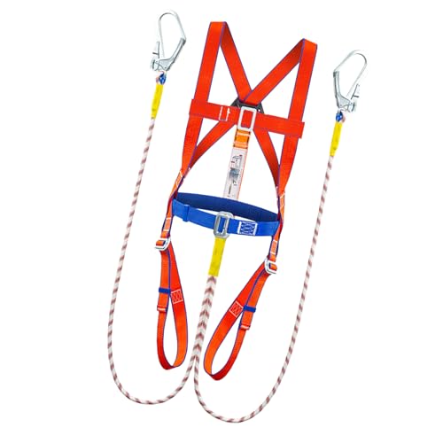 Ylnailky Arnés De Construcción Para Hombre - Equipo Completo De Arnés De Seguridad Resistente Para Trabajos En Altura En Cubiertas,Accesorios de Trabajo Impermeables de Liberación Rápida para
