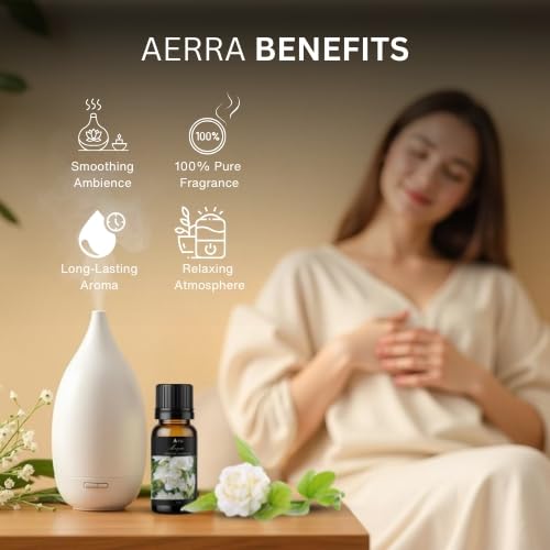 Image of Aerra Mogra (Jasmine) Fragrance Oil (15ml) for Puja, Diffuser, Candles, Soap Making | Long-Lasting Aroma Oil for Weddings