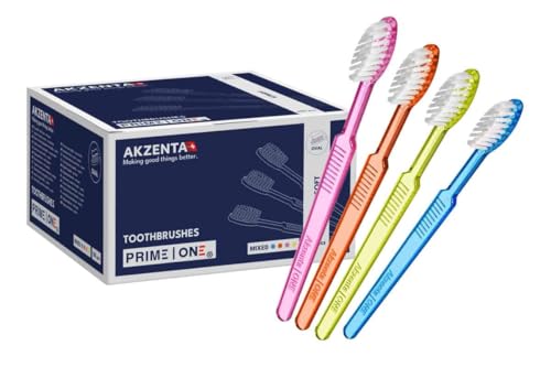 Dentalseven - 100 Spazzolini monouso COIROS il dentifricio è già sulle setole ma non si vede, 4 colori assortiti ideale B&B viaggi ristoranti