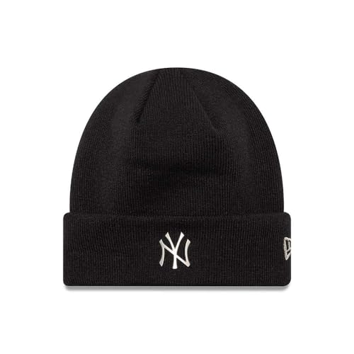 New York Yankees Metallic Cuff Beanie Black