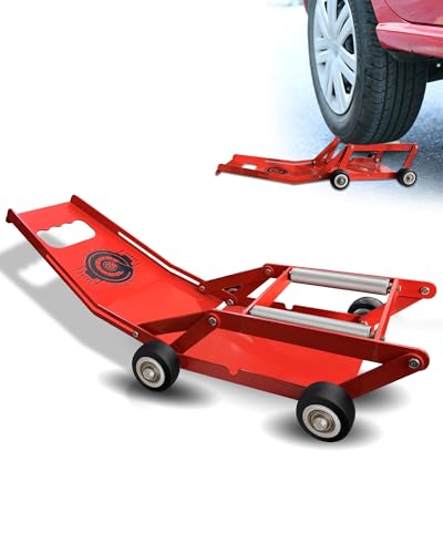 Upgraded Tire Jack Tool with Roller Plate Portable Tire Lifter Lifting Tool for Car SUV Large Off-Road Trucks Mobile Passenger Cars and Vehicles with Wheel Bolts and Nuts/Foldable