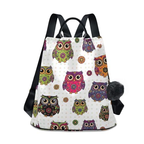 Sac à dos vintage femme avec fermeture éclair dans le dos et pompon