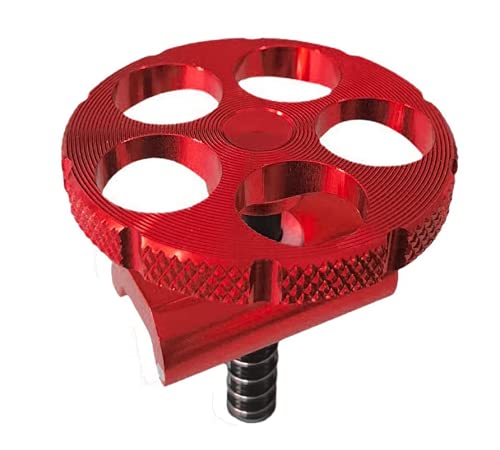 Hinge Clamp & Plate set for BROMPTON Titanium + Aluminium in RED