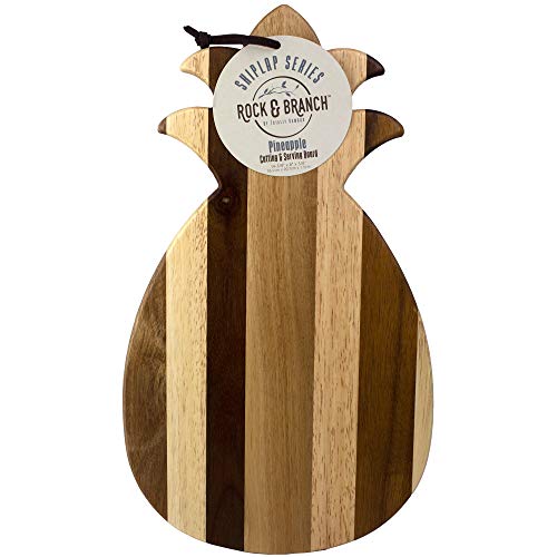 Tabla de cortar y servir en madera con forma de piña miniatura 6