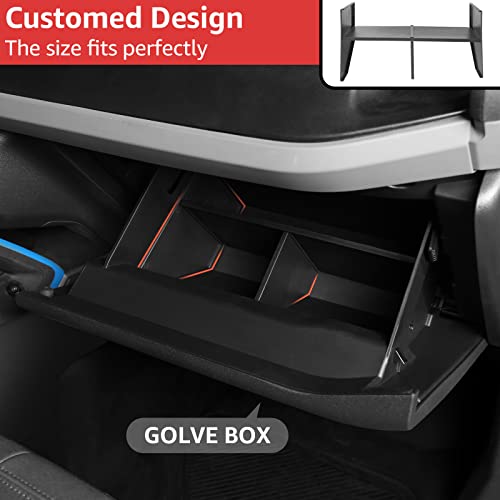 Ecarzo Glove Box Organizer For 2021 2022 2023 Ford Bronco Customed Glove Compartment Organizer Insert Divider Storage Accessories #TOP2