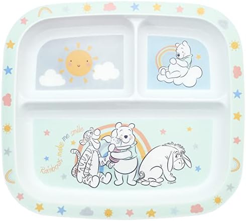 Disney - Winnie the Pooh Childrens Divided Sections Dinner Plate, 3 Sections
