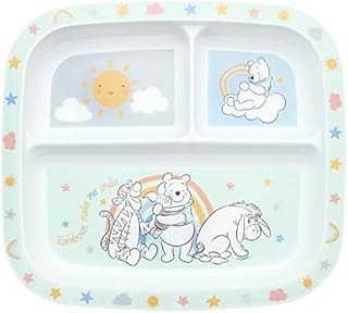 Disney - Winnie the Pooh Childrens Divided Sections Dinner Plate, 3 Sections