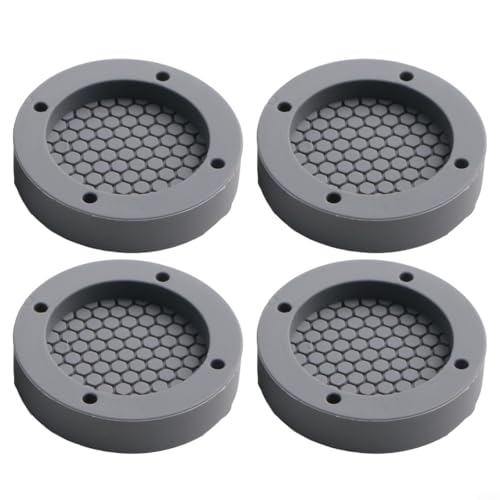 Tappetini in silicone antivibrazioni, 4 pezzi, base antiscivolo per migliorare le prestazioni degli elettrodomestici in casa (grigio)