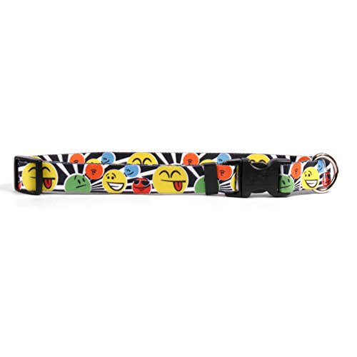 Image of Yellow Dog Design Smiles Dog Collar - Size Small 10 inch - 14 inch