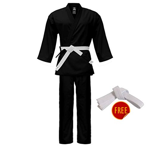 Ufg Middle Weight Karate Uniform Gi - Kids Adults Unisex (Belt Included) (Black, 000) #TOP1