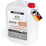 Home Profis® HPPF-3000 2K Epoxidharz Porenfüller für Steinteppich Innen & Außen (3kg) – Transparente Versiegelung, Porenverschluss zur Teilverfüllung und Vollverfüllung