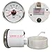 2 Inches /52mm Oil Press Gauge 0-10bar 0-150 PSI 10-184ohm Signal with Lights 9-32V for Car Truck Ship(White&Silver)
