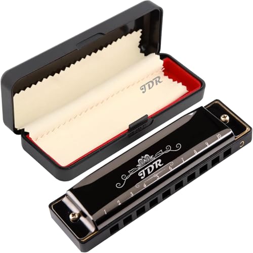 Harmonica JDR - Harmonica diatonique de blues en clé de do à 10 trous pour adultes,débutants, enfants, musiciens - Convient pour toutes les occasions : blues, folk,...