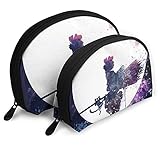 Multifunktionale Tasche: Die perfekte Schminktasche kann in die Brieftasche gesteckt werden. Zwei Kosmetiktaschen unterschiedlicher Gr??e mit Innentaschen und glatten Rei?verschlüssen sind ideal für Reisen, Urlaub, Gesch?ftsreisen, Fitness, Camping, Organisation von Badezimmern und Aktivit?ten im Freien.