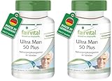 fairvital Ultra Man 50 Plus, 60 Tabletten, HOCHDOSIERT, Multivitamin, Multimineral & Aminosäuren Komplex für Männer, über 50 Inhaltsstoffe (Packung mit 2)