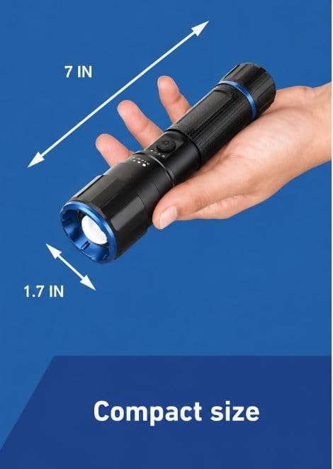K.balt 1500-Lumen 4 -Mode LED Rechargeable Flashlight image 3