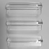 LikeLion 3 Pack Glass Canopy Handles, Fits Aquarium Masters, Deep Blue Professional, Aqueon, and Marineland Glass Canopies, Clear Plastic