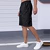 CTU Men's Cargo Shorts Elasticated Waist Pants Work Sport Jogger SweatShorts with Multi Pocket Black 3XL #2