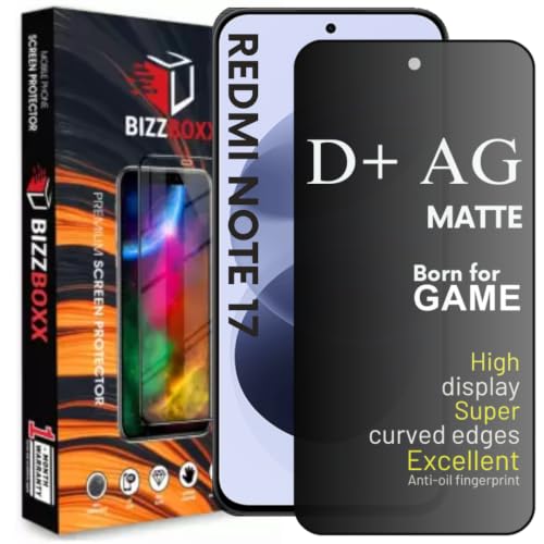 BizzBoxx D+ Matte Tempered Glass Screen Guard for Redmi Pack of 1 - Image 2