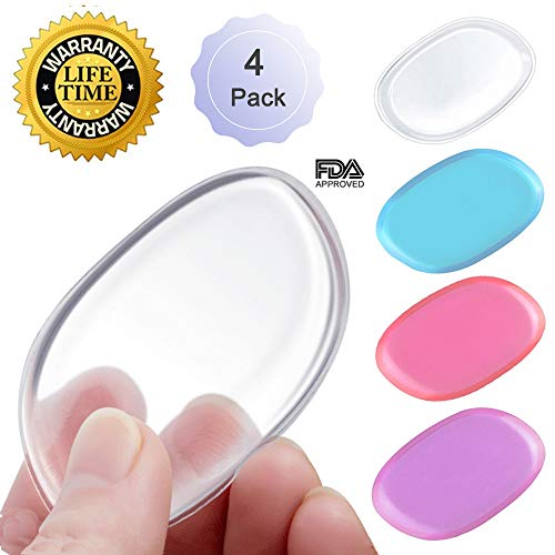 Silicone Makeup Sponge Blender Silisponge - Professional Liquid Foundation BB Cream Concealer Powder Beauty Applicator - Zero Make Up Waste Gel Puff - Blending Air Cushion Cosmetics Blender 4 Pack