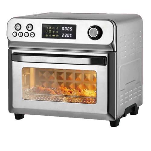 21L Large-Capacity Air Fryer Oven 10-in-1 Multifunctional (Rotisserie/Baking/Grilling) 1800W Rapid Heating Stainless Steel Interior Digital Knob Temperature Control Complete Set of Accessories