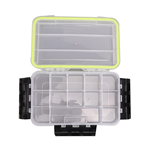 Boîte matériel de pêche plastique transparent 27 cm pour trier ses accessoires au bord de l'eau