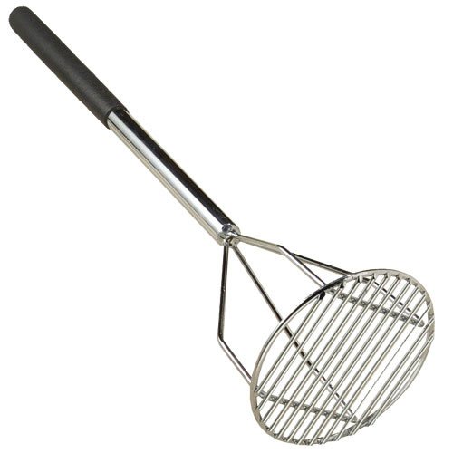 Tablecraft 24" Round Face Potato Masher With Black Handle #TOP28