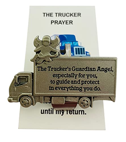 Westmon Works Truck Driver Visor Clip with Truckers Prayer Card Guardian Angel Road Safety Driving Set - Image 4