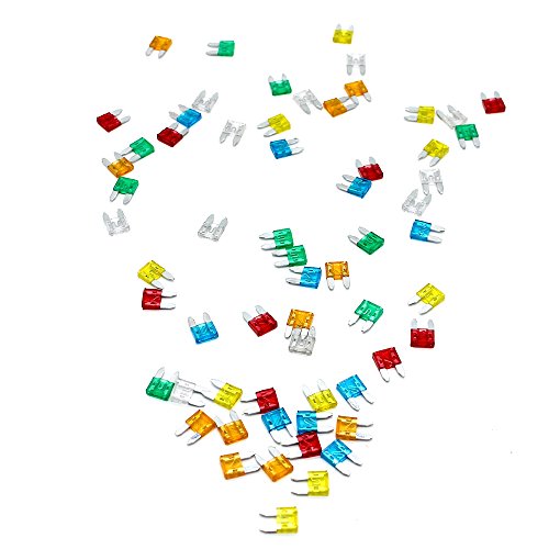 Yorten 60pcs Mini Blade Fusíveis Kit de fusíveis para caminhões automotivos 5A 10A 15A 20A 25A 30A