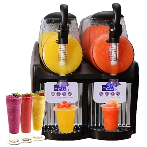 IUokLU Máquina trituradora de Hielo eléctrica Máquina de granizados Máquina de Hielo triturado de 5 l Dispensador de jugos de té Helado Bebidas de Frutas Máquina de,
