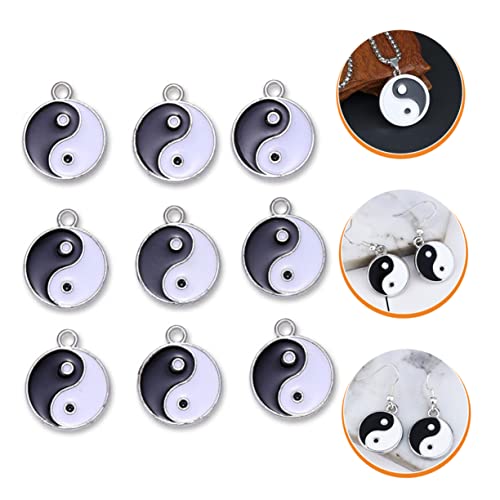 GALPADA 45 Pçs Pulseiras Jóias Amuleto Colar Colar Charme Tai Chi Encantos Tai Chi Yin Yang Jóias En