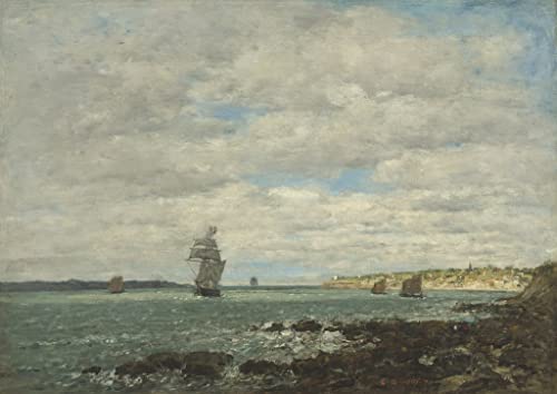 Impression photo La Bretagne Eugène Boudin : Toile de peinture premium 60x90cm