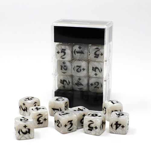 Spindown 14mm d6 Counters - 9 Piece MTG Custom Design w/Directional Indicators - Plus Power Pack
