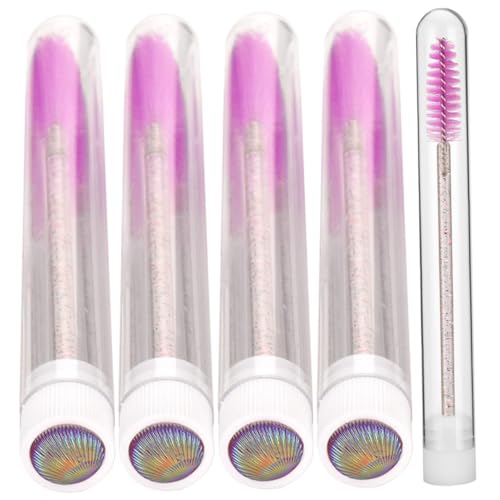OSOLADY 5個 試験管 ブラシ makeup brush clean d??ng mi まつ毛メイク用品 化粧用プラスチック トラベルユースメイクアップ まつげプラスチック ラッシュ