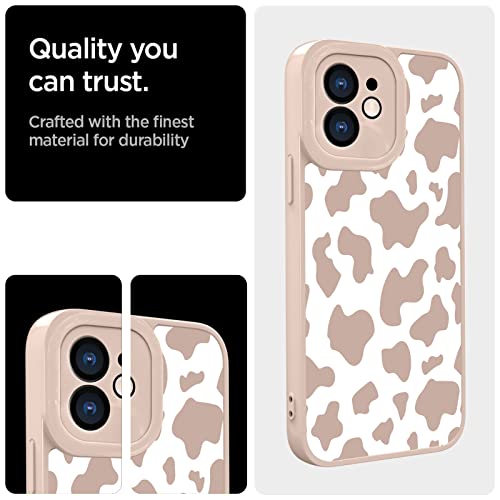 Ook Compatible With Iphone 11 Case Cute Cow Print Fashion Slim Lightweight Camera Protective Soft Flexible Tpu Rubber For Iphone 11 With [Screen Protector]-Pink #TOP1