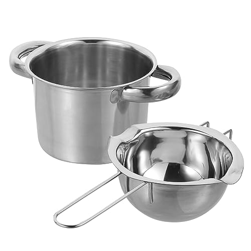 Holibanna 1Juego Olla Doble Inoxidable Derretir Chocolate y Externa Cocinas de Inducción y Almacenamiento Compacto
