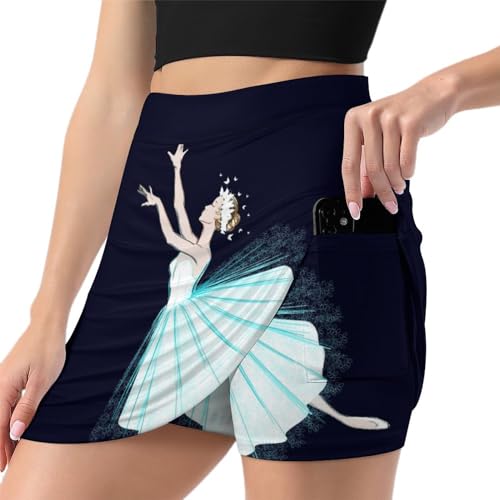 Jupe short de golf et course à pied avec poche pratique pour femme